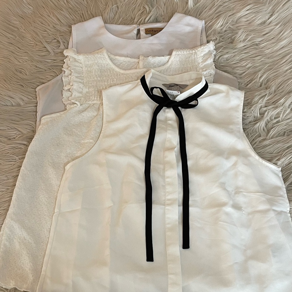White Dressy Tank Bundle | Set of 3